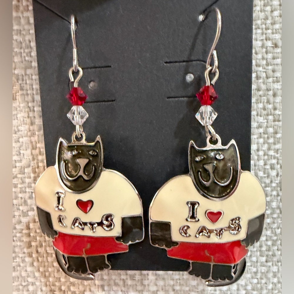 Edgar Berebi Black Cat Dangle Earrings